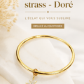 Jonc étoile strass doré, illuminant une main féminine