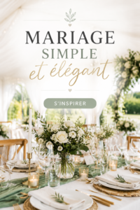 Un mariage simple et élégant avec des décorations minimalistes et une ambiance chic.