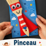 Une image de divers pinceaux colorés sur une palette de peinture, illustrant le choix à offrir pour les papas créatifs.