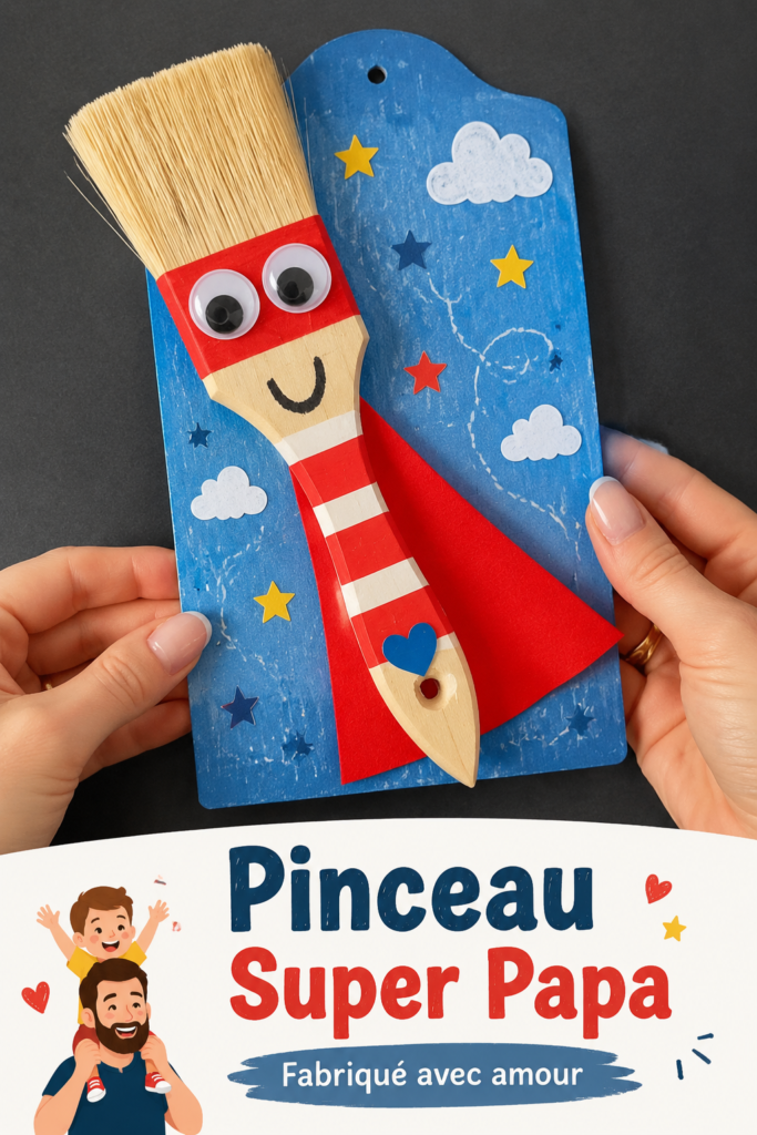 Une image de divers pinceaux colorés sur une palette de peinture, illustrant le choix à offrir pour les papas créatifs.