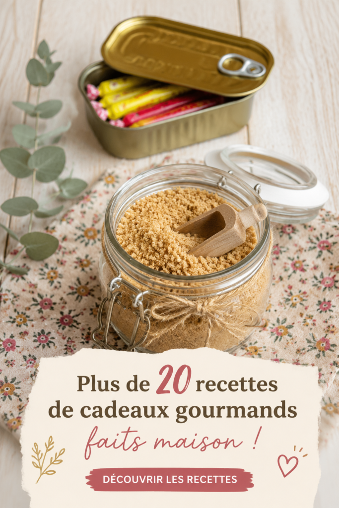 Un assortiment de cadeaux gourmands faits maison sur une table