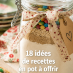 Bocaux de recettes en pot préparées pour offrir en cadeau