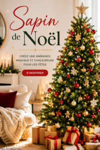 Un sapin de Noël décoré avec des lumières et des ornements