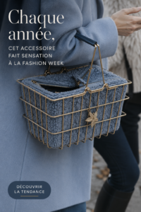 Une sélection d'accessoires tendances vus lors de la Fashion Week, mettant en évidence des styles variés.