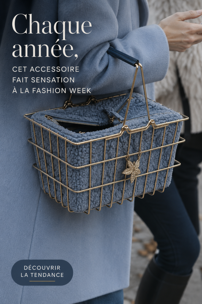 Une sélection d'accessoires tendances vus lors de la Fashion Week, mettant en évidence des styles variés.