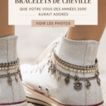Bracelets de cheville en différents styles exposés sur une table esthétique