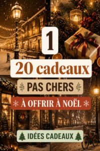 Belles idées de cadeaux de Noël abordables disposées sur une table