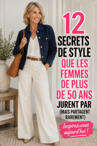 Femme élégante de plus de 50 ans portant une tenue stylée