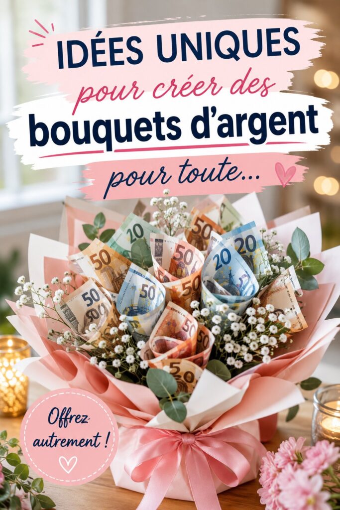 Bouquet d'argent créatif et élégant, parfait pour un cadeau.