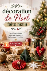 Décorations de Noël faites main sur une table festive