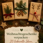 Emballage de cadeaux de Noël créatif et écoresponsable avec des matériaux naturels