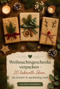 Emballage de cadeaux de Noël créatif et écoresponsable avec des matériaux naturels