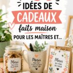 Cadeaux faits maison colorés pour enseignants sur une table