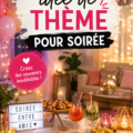 Une table décorée pour une soirée à thème avec des éléments colorés et festifs.