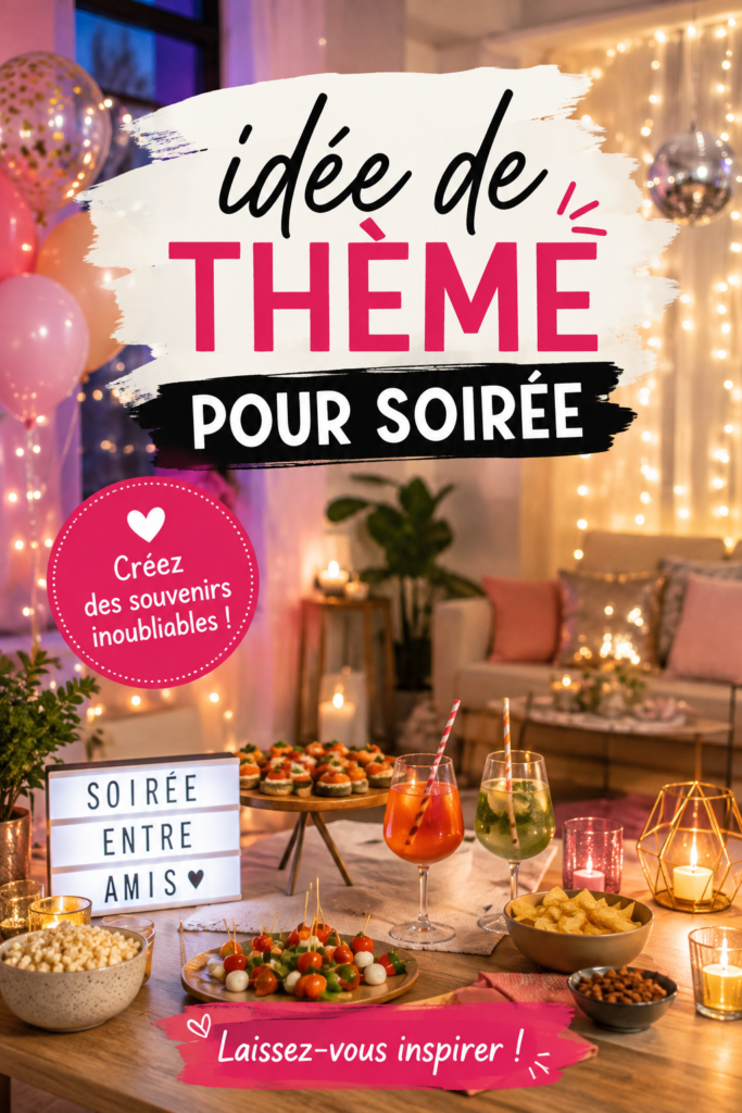 Une table décorée pour une soirée à thème avec des éléments colorés et festifs.