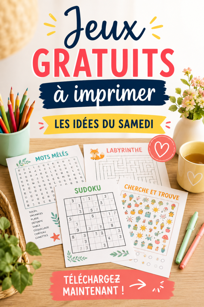 Un aperçu de jeux gratuits imprimables pour une activité familiale ludique et chaleureuse