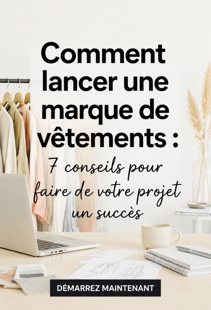 Création d'une marque de vêtements, femme réfléchissant à des designs.