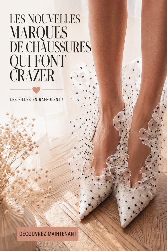 Une collection de chaussures tendance de marques populaires pour les fashionistas.