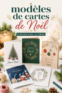Modèles de cartes de Noël colorées et créatives