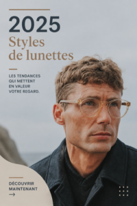 Modèles de lunettes tendance pour 2025 mises en avant dans un décor chaleureux.