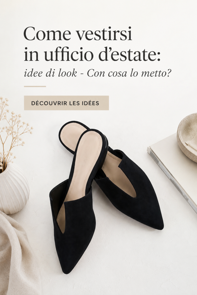 Femme élégamment habillée pour le bureau en été avec une robe légère et des accessoires assortis.