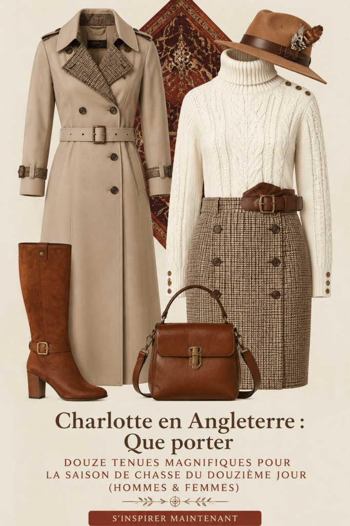 Tenues élégantes pour la saison de tir, adaptées aux hommes et femmes, sur une présentation stylée.