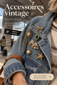Stylish vintage brooches displayed with elegance.