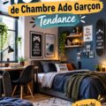 Chambre d'adolescent moderne avec décoration tendance pour garçon