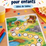 Une table décorée sur le thème des Pokémon pour une fête d'anniversaire réussie.