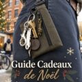 Une sélection de cadeaux de Noël prêts à être offerts, avec un décor festif en arrière-plan.
