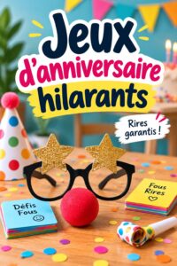 Groupe d'amis s'amusant avec des jeux d'anniversaire à une fête joyeuse