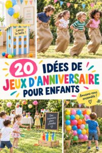Des enfants s'amusant ensemble avec des jeux d'anniversaire