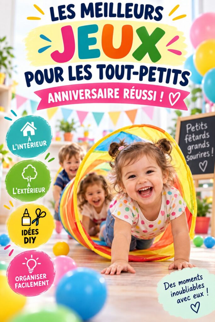 Des enfants s'amusant ensemble pendant une fête d'anniversaire avec des jeux.