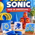 Un anniversaire décoré sur le thème de Sonic avec des jeux amusants.