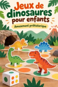 Enfants jouant à des jeux de dinosaures, découvrant l'univers préhistorique