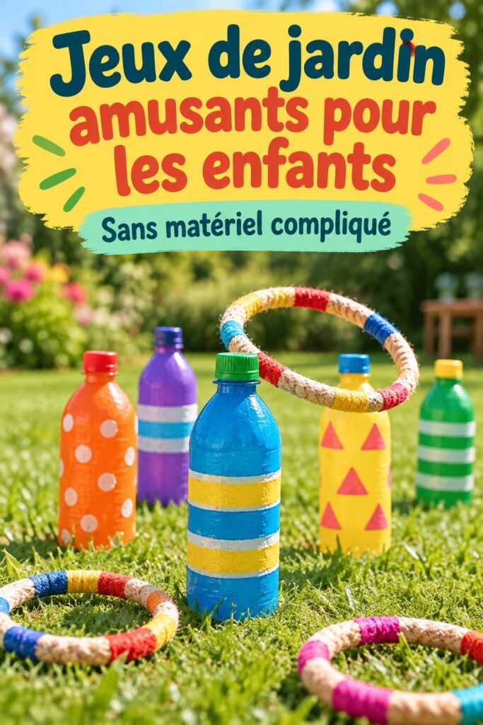 Enfants jouant ensemble à un jeu d'extérieur en été