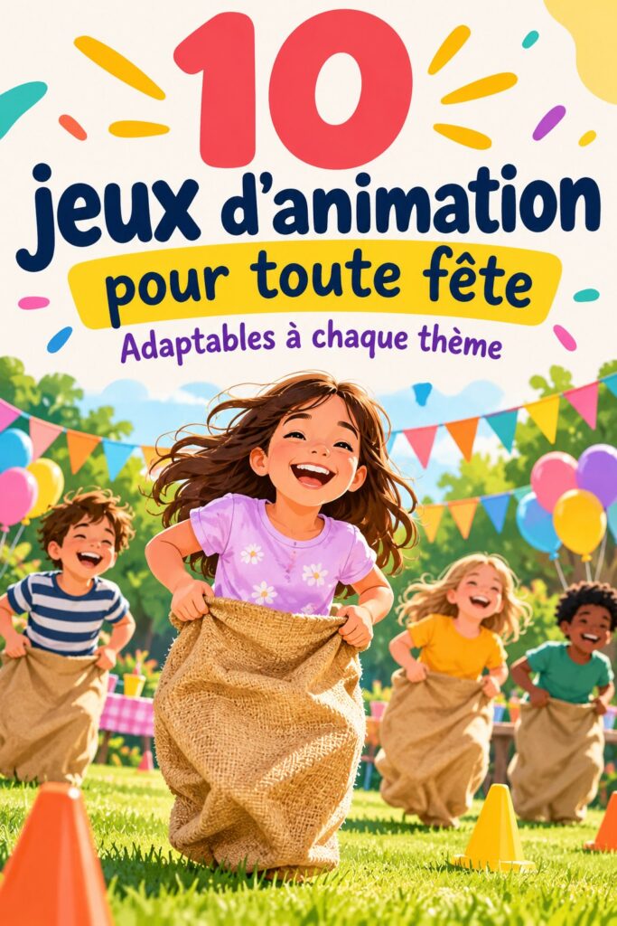 Jeux de fête actifs en plein air avec des participants joyeux