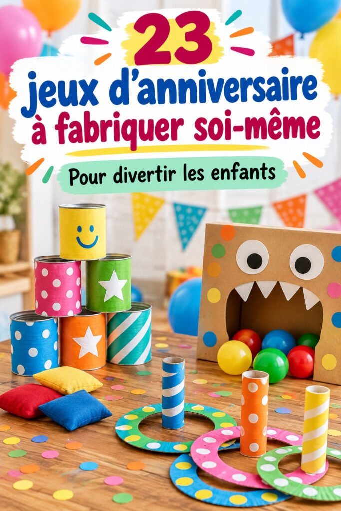 Des enfants jouant à des jeux DIY lors d'une fête d'anniversaire