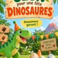 Fête d'anniversaire sur le thème des dinosaures avec des enfants jouant