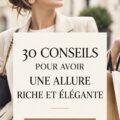 Femme élégante portant des vêtements raffinés avec des accessoires chics.