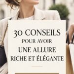 Femme élégante portant des vêtements raffinés avec des accessoires chics.