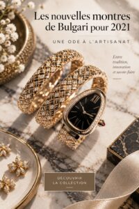 Montre Bulgari de 2021 mettant en avant l'élégance et le savoir-faire horloger.
