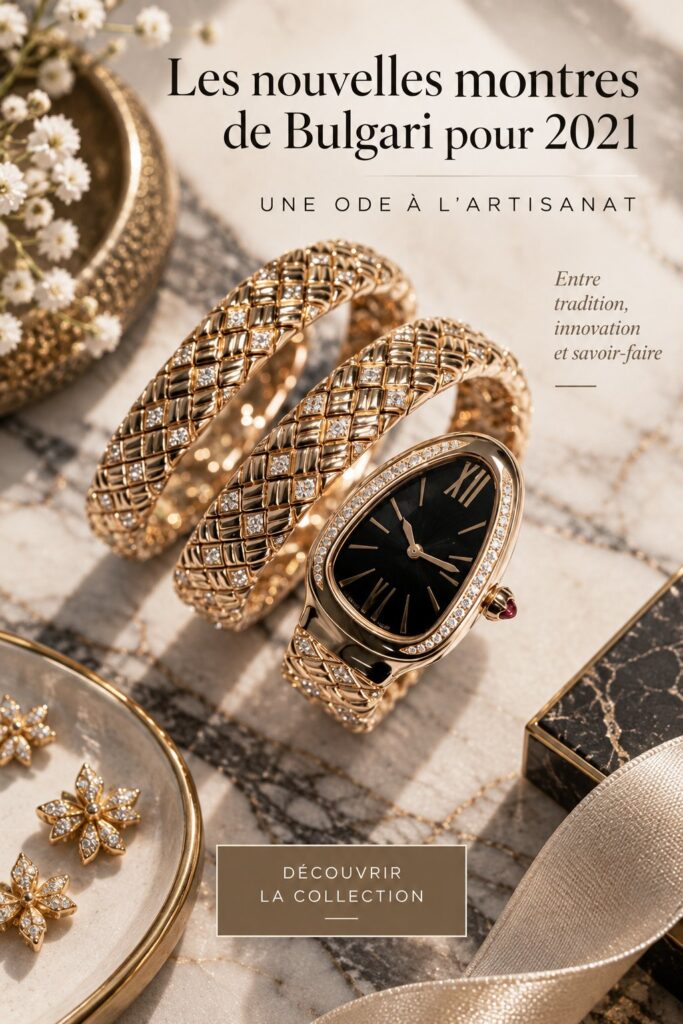 Montre Bulgari de 2021 mettant en avant l'élégance et le savoir-faire horloger.