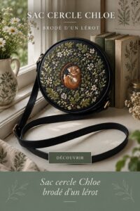 Sac rond brodé Chloe, un accessoire tendance pour femmes