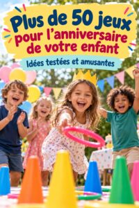 Un groupe d'enfants jouant à un jeu d'anniversaire en plein air