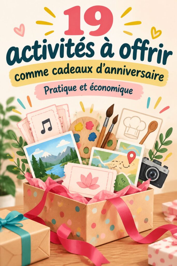 Une table décorée pour une fête d'anniversaire avec des souvenirs créatifs et des activités en cours.
