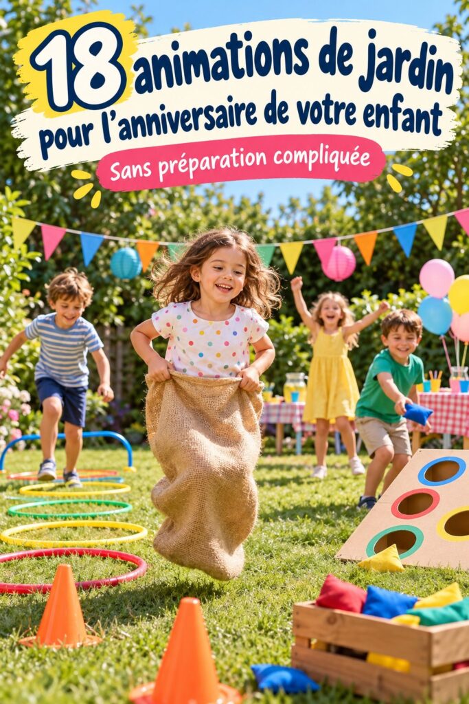 Animations de jardin colorées pour un anniversaire d'enfant