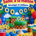 Une décoration colorée sur le thème de Sonic pour une fête d'anniversaire
