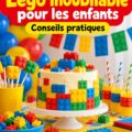 Une fête Lego décorée avec des briques colorées et des jeux pour enfants