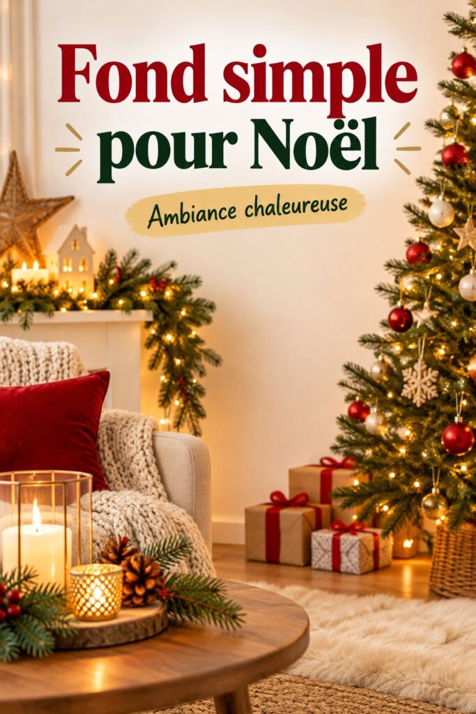 Un fond de Noël simple avec des décorations élégantes